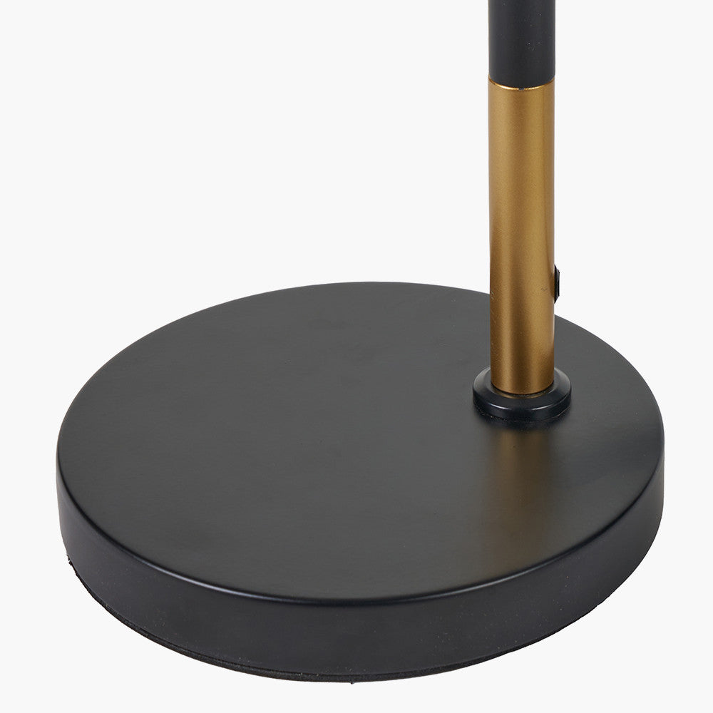 Wanda White Orb & Black Metal Table Lamp